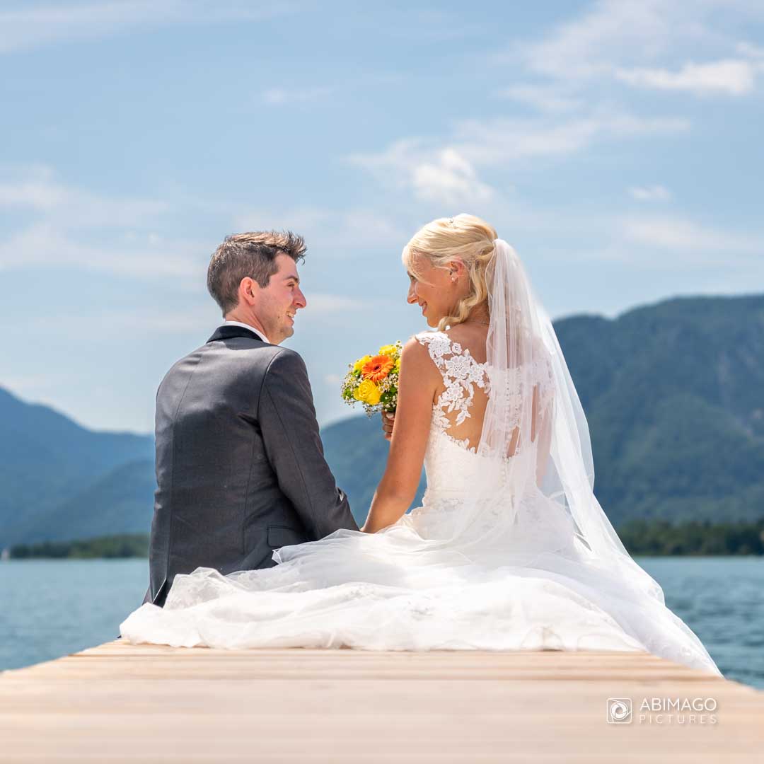 Hochzeitsfoto am See